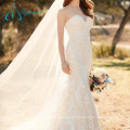 2017 Custom Made Sleeveless Lace Appliques Mermaid Wedding Dress Bridal Gown